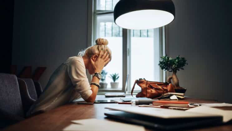 Businesswoman Having A Headache.